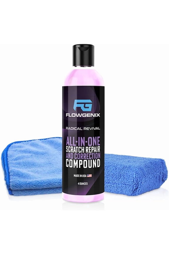 -Instant Car Scratch Remover for Vehicles, All-in-One Car Paint Scratch Repair and Polishing Compound (4 oz) - Incl. Microfiber Applicator and Microfiber Towel