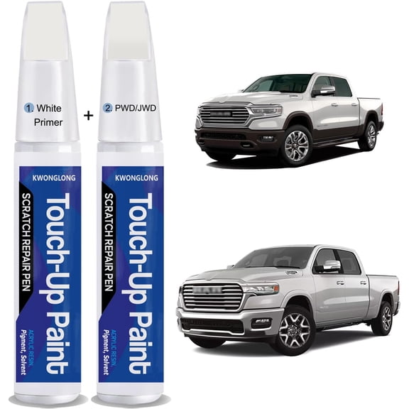 JJEAN-Ivory White PWD/JWD Touch Up Paint Compatible with RAM 1500/2500/3500 Classic, 2-in-1 Car Paint Scratch Repair Kit, Quick & Easy Solution to Repair
