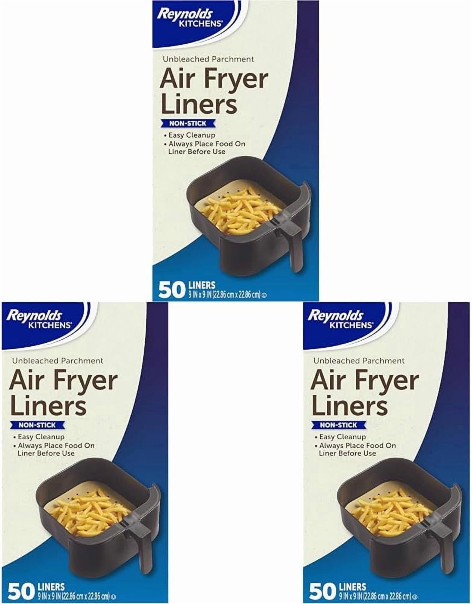 JJEAN-Kitchens Air Fryer Liners Disposable, Unbleached Parchment Paper Sheets, 50 Count (Pack of 3)