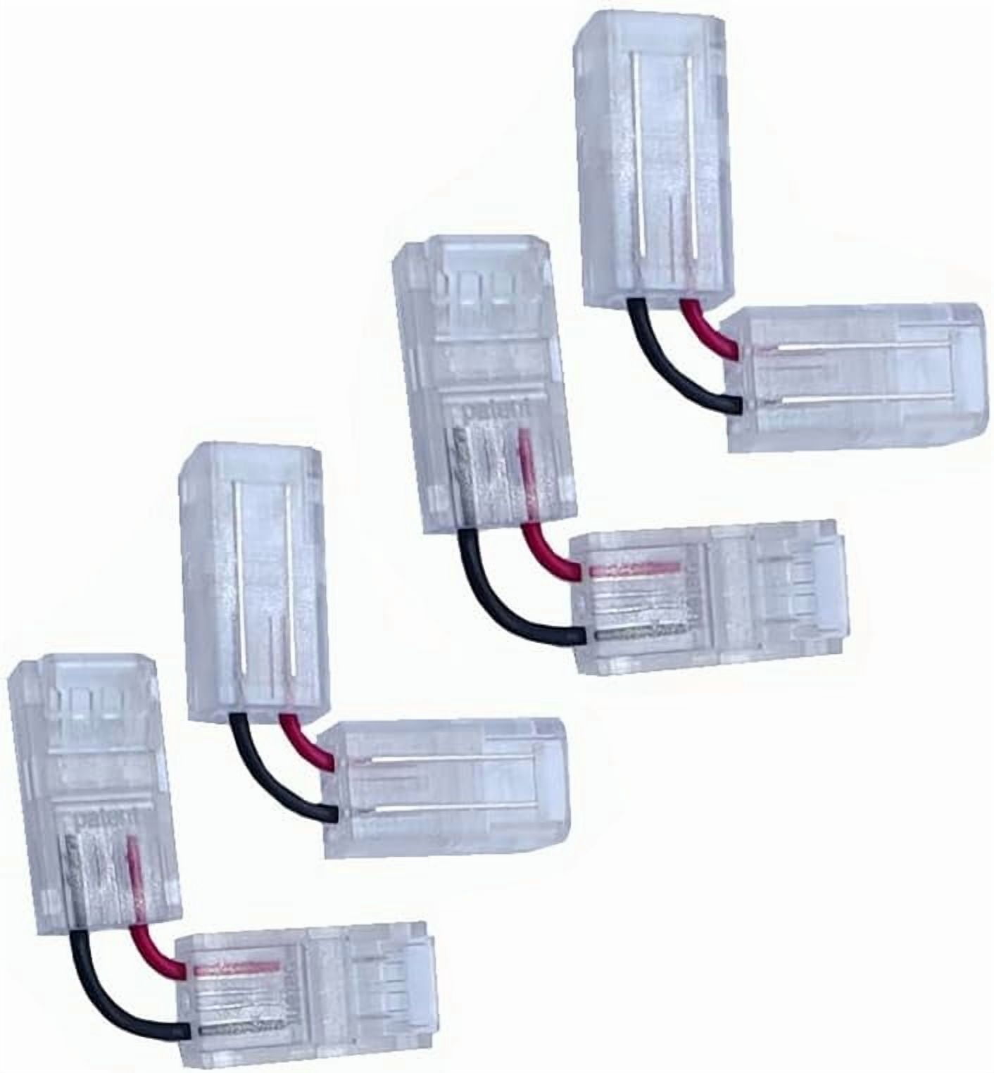 Led L Connector JJEAN-L Shape 2 Pin LED Connectors 8mm L-Shaped Connectors 5050 COB LED ...