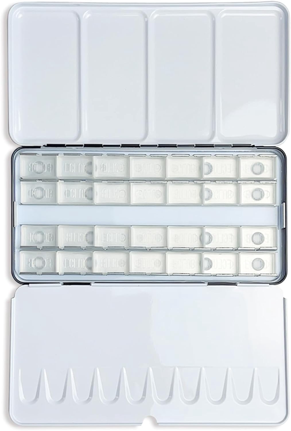 JJEAN-Large Watercolor Palette with 28Pcs Empty Full Pans, Metal Watercolor Paint Tin for Watercolors Oils and Gouache