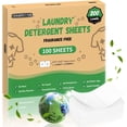 thumbnail image 1 of JJEAN-Laundry Detergent Sheets - 200 Loads Unscented Travel Laundry Detergent, Eco Friendly & Hypoallergenic Cloth Washing Detergent Soap Sheets, Suitable for Sensitive Skin, 1 of 4