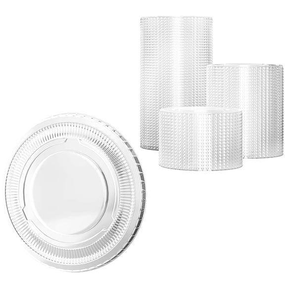 JJEAN-Leakproof, BPA Free 5.5 oz Souffle Lids 200 PK. Stackable Lids for Containers for Sampling, Salad Dressing, Sauce or Jello Shots. Plastic Food Prep Supplies for Restaurant, Cafe, Catering, Deli