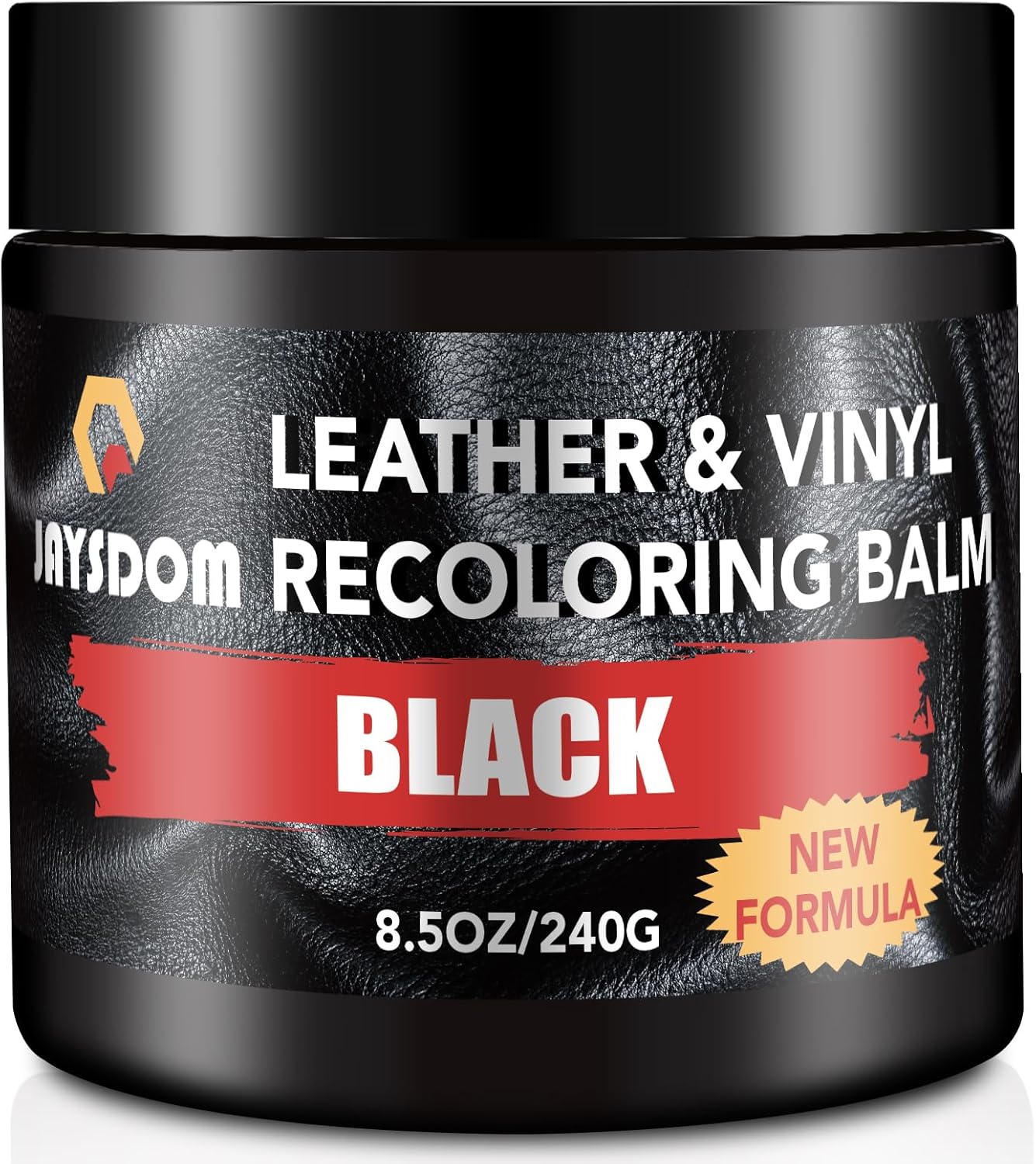 JJEAN-Leather Recoloring Balm, Leather Repair Kit, Leather Dye, Leather Color Restorer, Leather Scratch Remover, Leather Couch Paint, Repair, Leather Scratch Repair, Leather Restorer(Black)