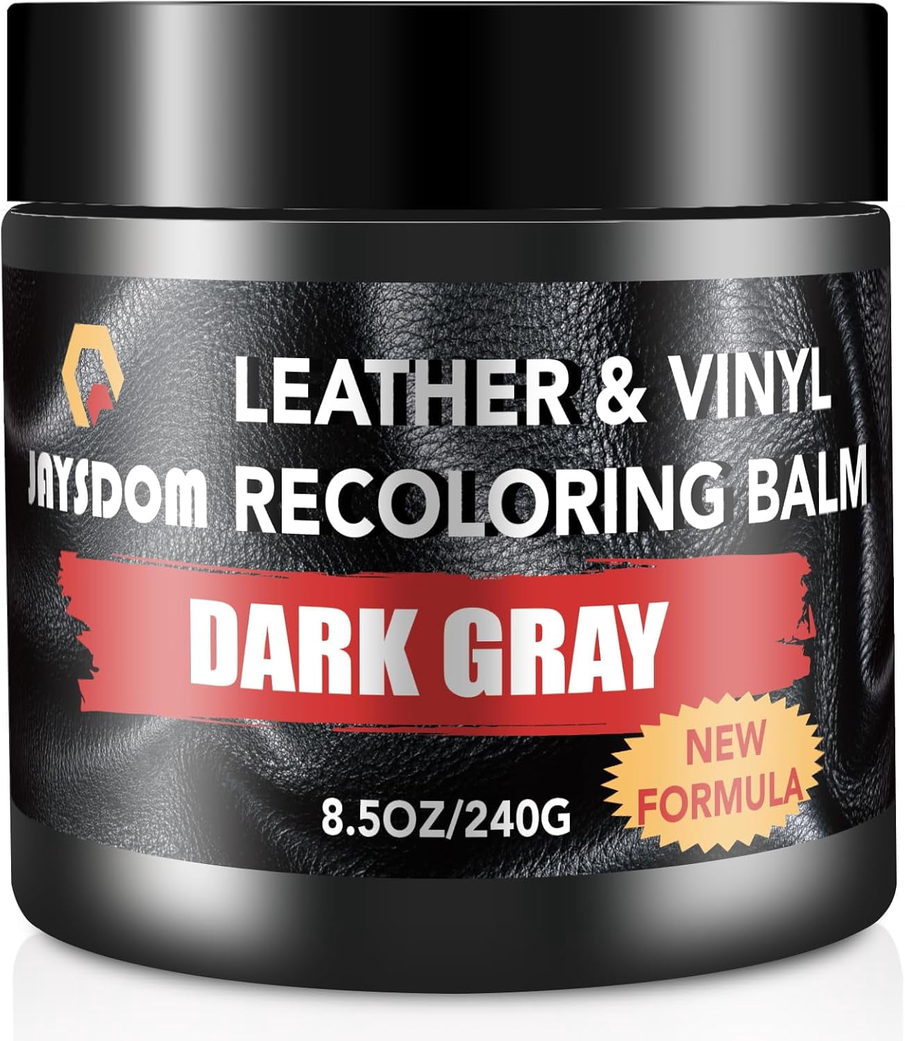 JJEAN-Leather Recoloring Balm, Leather Repair Kit, Leather Dye, Leather Color Restorer, Leather Scratch Remover, Leather Couch Paint, Repair, Leather Scratch Repair, Leather Restorer(Dark Gray)