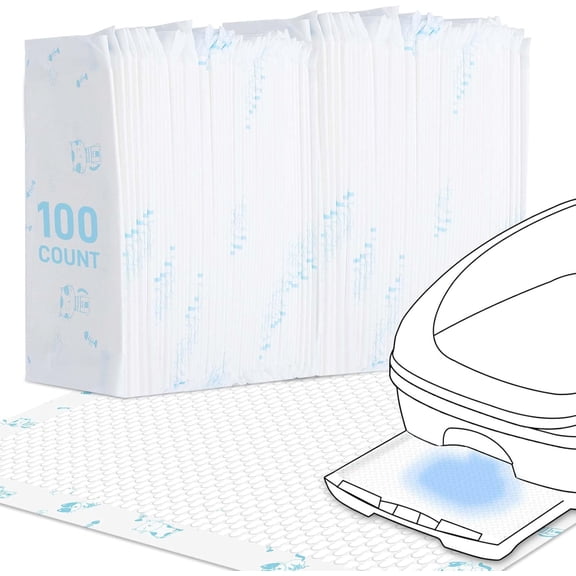 JJEAN-Litter Pads Compatible with Breez Litter Box System, Super Absorbent Cat Pee Pads Disposable, Odor Control, Quick Absorption, 16.9" x 11.7", 25 Count