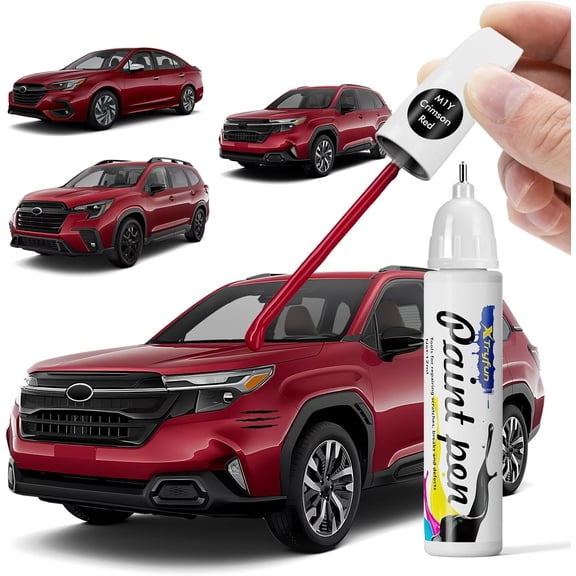 JJEAN-M1Y Crimson Red Touch Up Paint Compatible with Subaru, DIY Car Paint Scratch Repair, Automotive Paints, Quick & Easy Fix Scratch Repair for Outback/Forester/Ascent/Impreza/Legacy