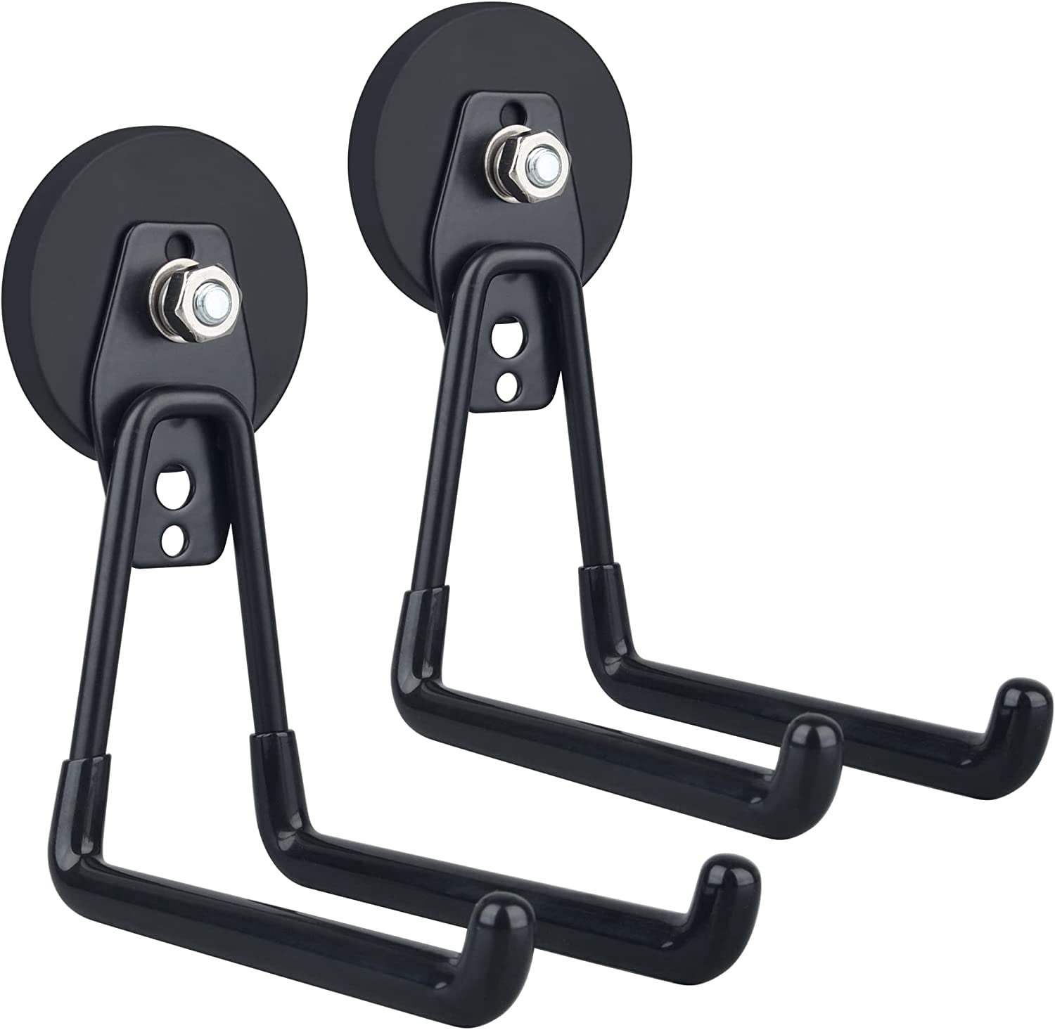 JJEAN-Magnetic Hooks Heavy Duty,2PCS Strong Magnetic Garage Hooks for Cruise Cabins,Anti-Scratch Magnet with Long Hooks for Power Drill,Garden Tools,Hose,Tool Chest,Steel Pegboard,Workshop