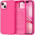 thumbnail image 1 of JJEAN-Magnetic for iPhone 13 Case & iPhone 14 Case, Compatible with MagSafe, [Soft Anti-Scratch Microfiber Lining], Slim Liquid Silicone Shockproof Protective Phone Case 6.1 inch, Hot Pink, 1 of 4
