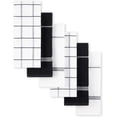 thumbnail image 1 of JJEAN-Modern Waffle Kitchen Towel Set 6-Pack, Black, 16"x28", 1 of 3