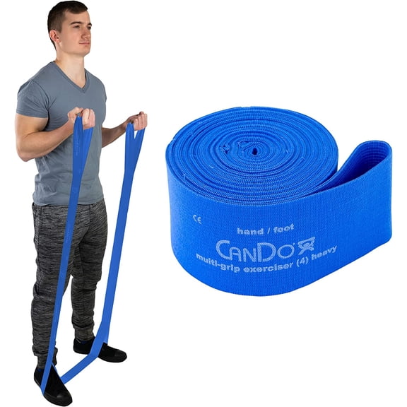 JJEAN-Multi-Grip 6 Foot Exercise Resistance Band with Hand/Foot Loops for Total Body Workouts, Training, Rehab, Stretching and Therapy