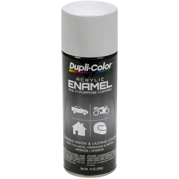 Dupli-Color DA1670 Multi-Purpose Enamel White Gloss Enamel, 12 Ounce