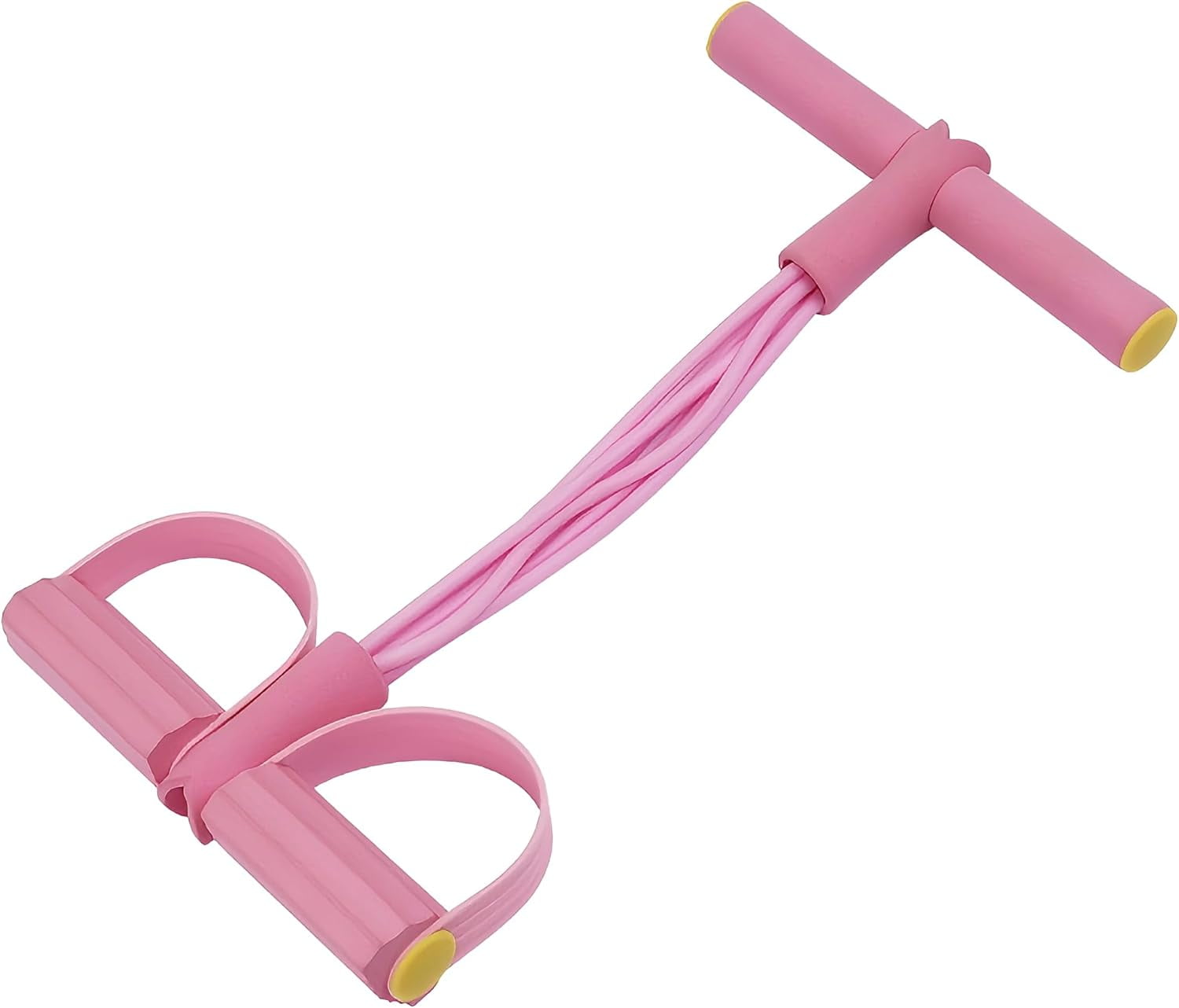 JJEAN-Multifunction Tension Rope, 6-Tube Elastic Resistance Bands, Pedal Resistance Band with Handles, Natural Latex Exercise Bands for Abdomen Waist Arm Leg Stretching & Fitness Training