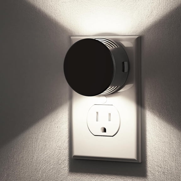 JJEAN-Night Lights Plug into Wall [2 Pack], Dusk to Dawn Sensor Nightlight, Brightness Adjustable, 5000K Daylight White, Dimmable Plug in Night Light for Bedroom, Hallway, Stairs, Kitchen