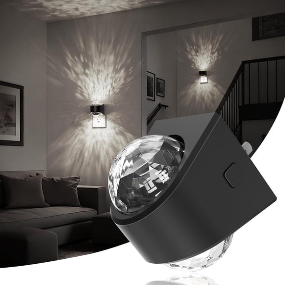 JJEAN-Night Lights Plug into Wall, Star Projector Night Light with 5000K Daily White, Automatic Galaxy Nightlight Plug in with Light Sensor for Bathroom Hallway Room Decor
