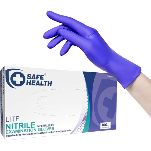 JJEAN-Nitrile Exam Gloves 4 mil, Latex-Free, Powder-Free, Disposable, Blue, Medical Grade, Food, Cleaning Use