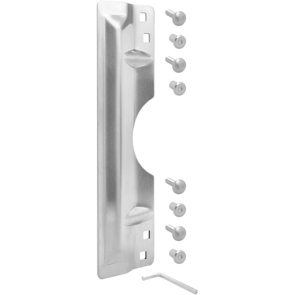 JJEAN-"Nuk3y Door Latch Guard Protector Stainless Steel for Out Swing Doors (Stainless Steel, 3"" x 11"")"