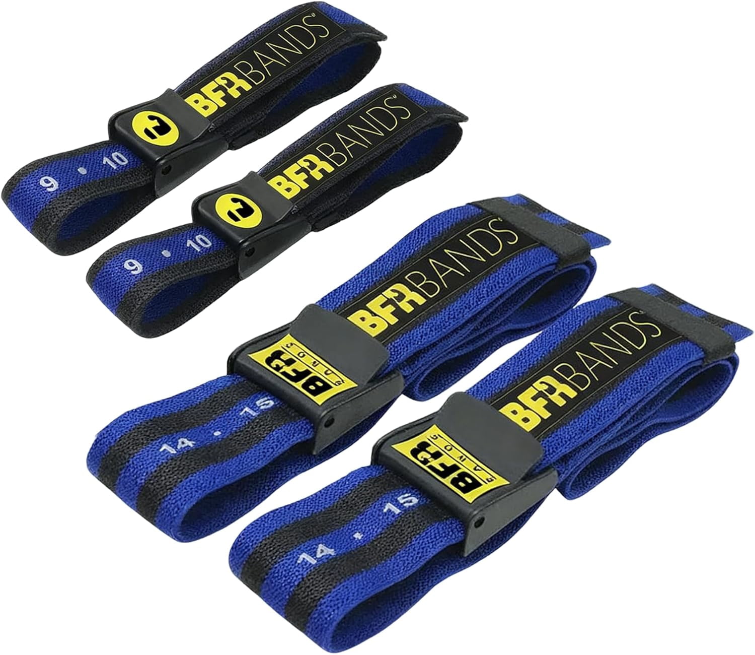 JJEAN-Occlusion Bands, 4 Pack Blood Flow Restriction Bands for Men & Women, Booty Training Straps for Buttock Building, Glutes, HIPS & Legs to Increase Muscle Mass, Fitness Resistance Bands