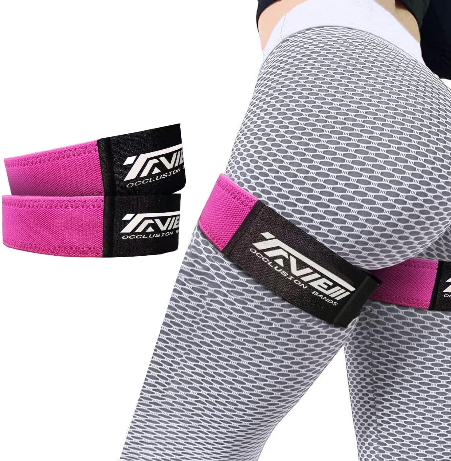 JJEAN-Occlusion Bands for Women Glutes & Hip Building, Blood Flow Restriction Bands BFR Bundle Booty Bands, Best Fabric Resistance Bands for Exercising Your Butt, Squat, Thigh, Fitness