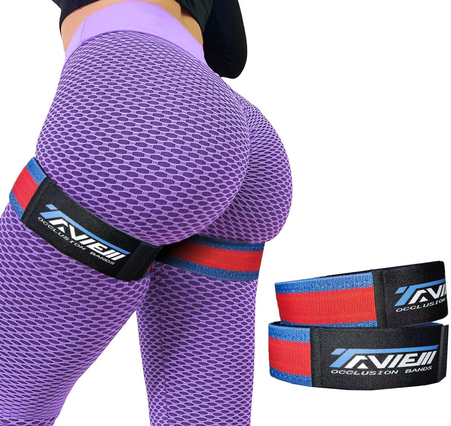 JJEAN-Occlusion Bands for Women Glutes & Hip Building, Blood Flow Restriction Bands BFR Bundle Booty Bands, Best Fabric Resistance Bands for Exercising Your Butt, Squat, Thigh, Fitness