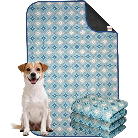 JJEAN-Pee Pads for Dogs,Waterproof Dog Training Pads,Playpen Mat,Non-Slip Potty Pads,Super Absorbent Whelping Pads,Puppy Pad with Rounded Corn,Potty Pads,Washable Pet Pads (18x24(2 Pack))