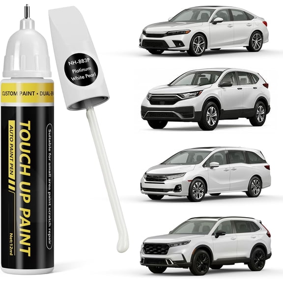 JJEAN-(Platinum White Pearl (NH-883P) Car Touch Up Paint for Honda, Car Paint Scratch Repair Kit, Quick & Easy Solution, 2 in 1 Scratch Remover Pen with Color-Matched