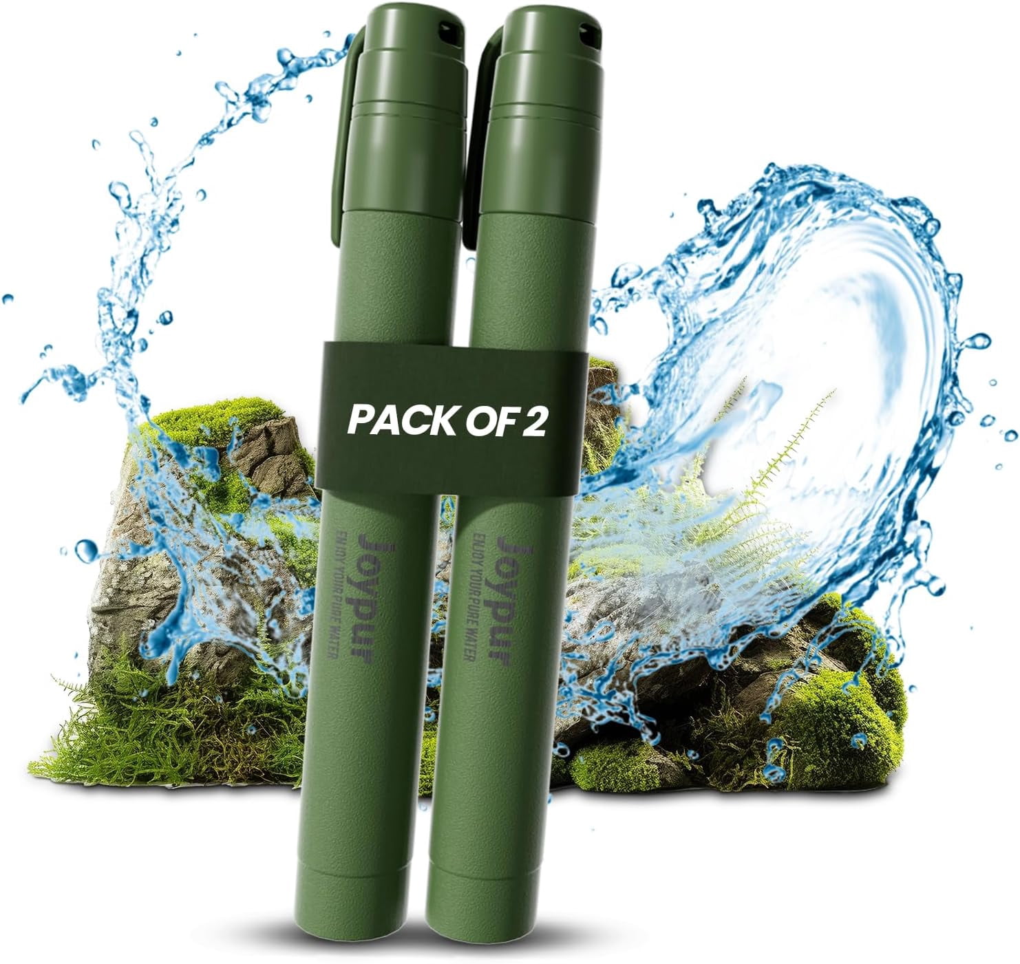 JJEAN-Portable Water Filter Straw Survival, Essential Camping & Hiking Gear, Water Purification Straw for Travel, Biking and Emergency Preparedness