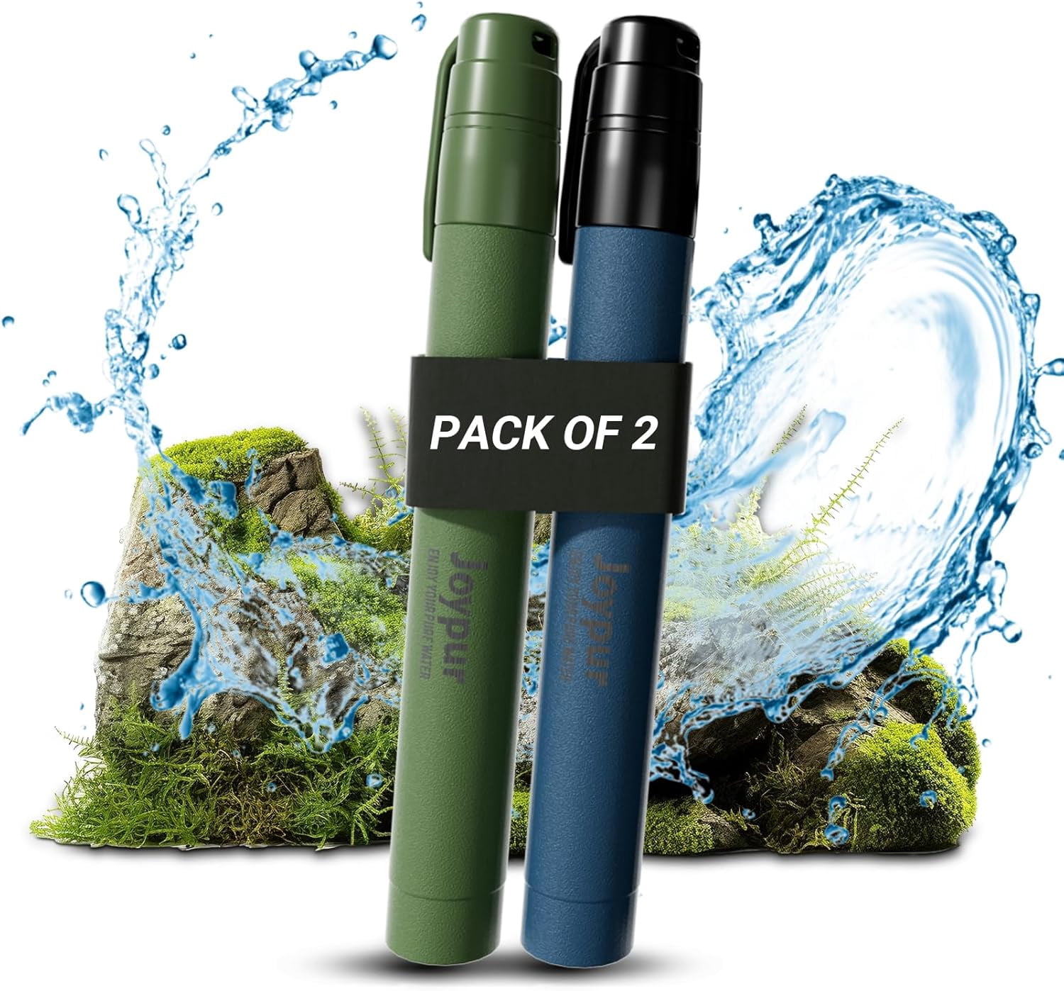 JJEAN-Portable Water Filter Straw Survival, Essential Camping & Hiking Gear, Water Purification Straw for Travel, Biking and Emergency Preparedness