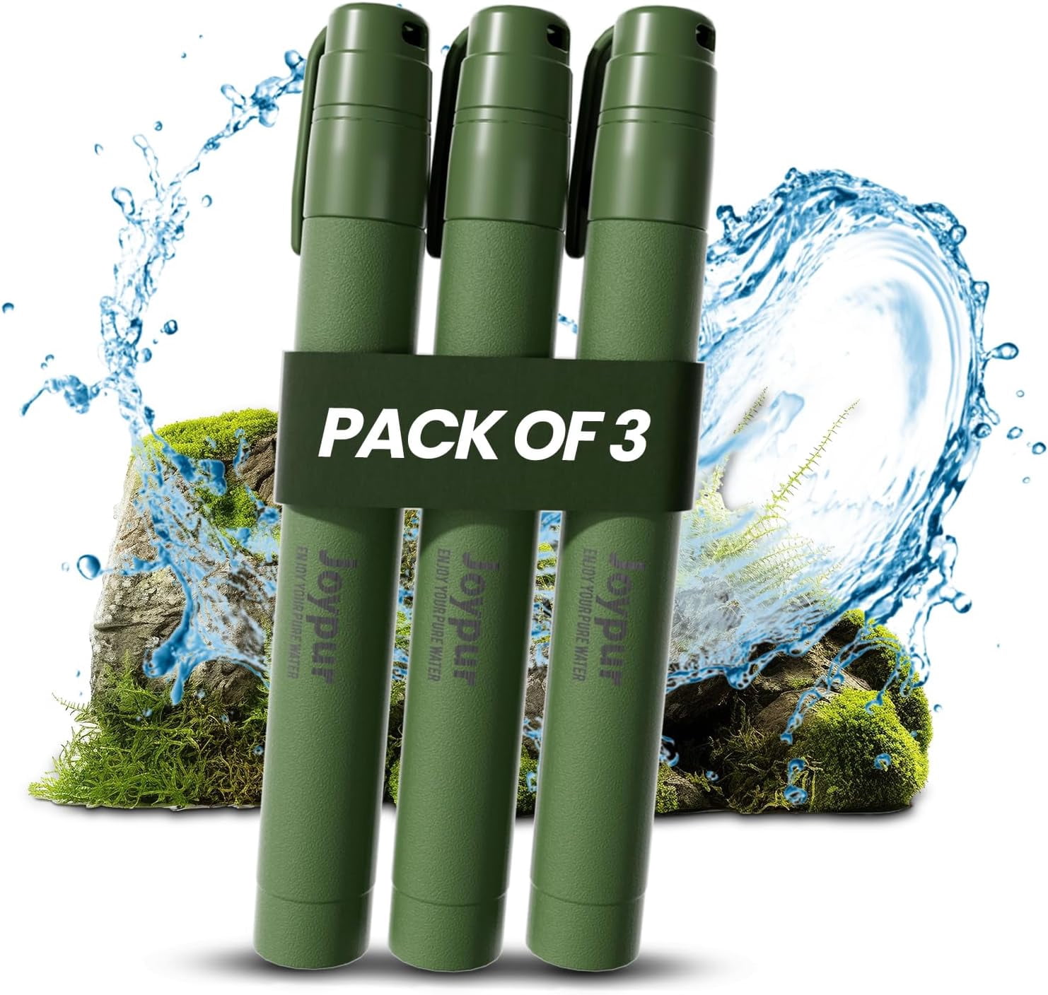 JJEAN-Portable Water Filter Straw Survival, Essential Camping & Hiking Gear, Water Purification Straw for Travel, Biking and Emergency Preparedness