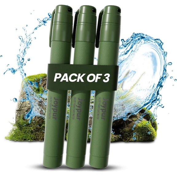 JJEAN-Portable Water Filter Straw Survival, Essential Camping & Hiking Gear, Water Purification Straw for Travel, Biking and Emergency Preparedness