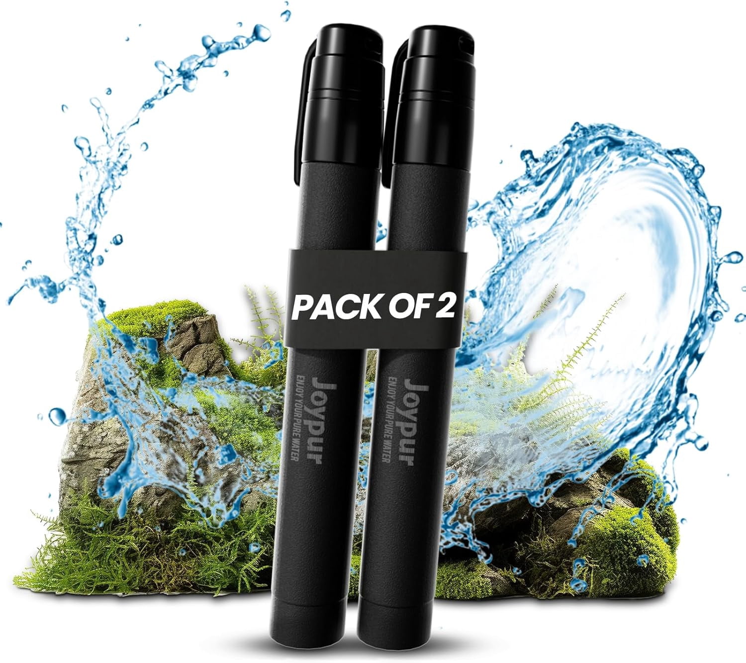 JJEAN-Portable Water Filter Straw Survival, Essential Camping & Hiking Gear, Water Purification Straw for Travel, Biking and Emergency Preparedness