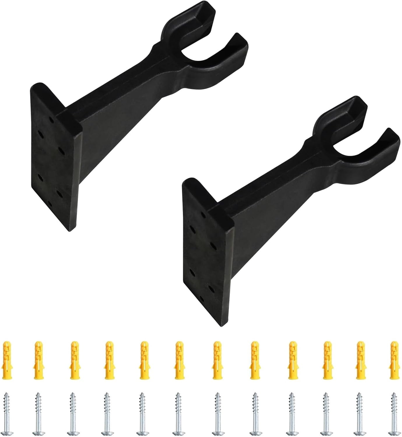 JJEAN-Premium Heavy-Duty Wall Hanging Holder for Garden Power Tools, Garage Storage Organizer, Storage Hooks for Trimmer, Holds up to 300lbs, Fits EGO 56V Trimmer and Edger, Ego Power/Edger(2Pcs/6-Ho