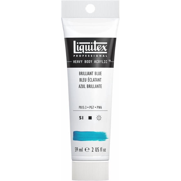 JJEAN-Professional Heavy Body Acrylic Paint, 2-oz (59ml) Tube, Brilliant Blue