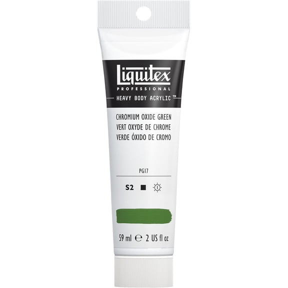 JJEAN-Professional Heavy Body Acrylic Paint, 2-oz (59ml) Tube, Chromium Oxide Green