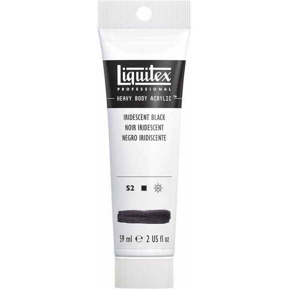 JJEAN-Professional Heavy Body Acrylic Paint, 2-oz (59ml) Tube, Iridescent Black