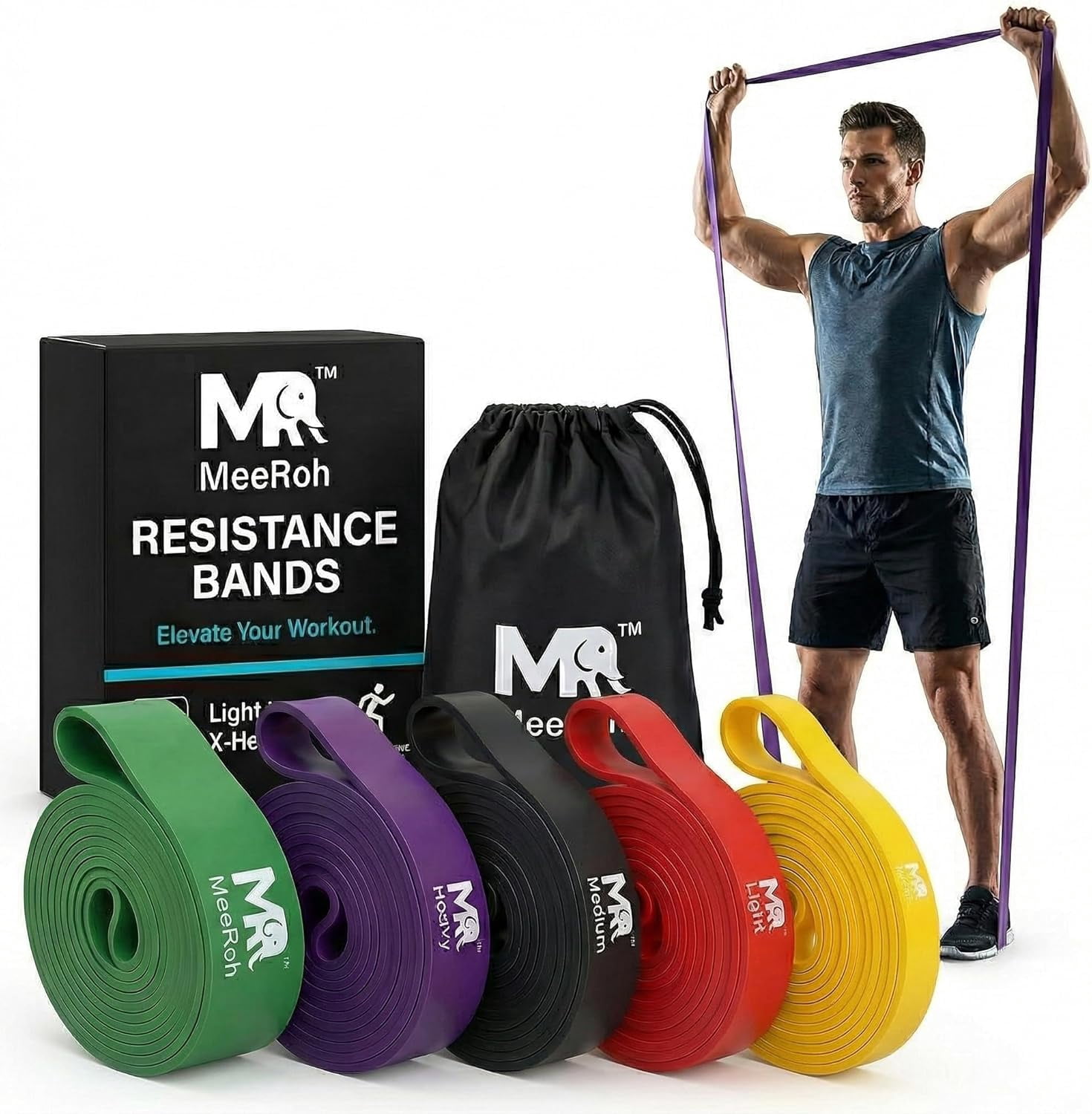 JJEAN-Pull Up Assist Band – Heavy Duty Resistance Band for Pull Ups – Premium Calisthenics Equipment for Home Gym – Assisted Pull Up Bands for Strength Training, Mobility & Pullup Bar Doorway Use