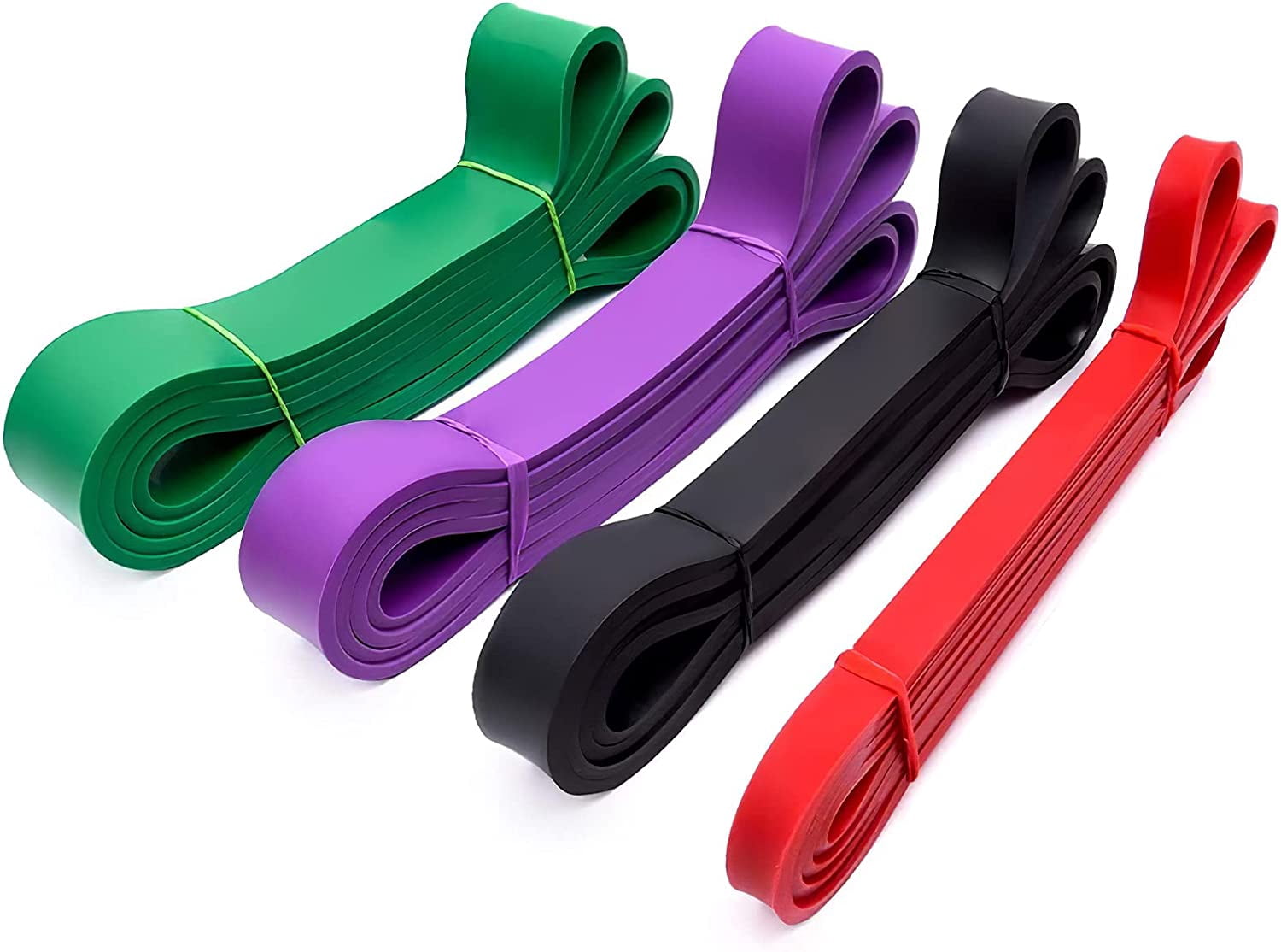 JJEAN-Pull Up Resistance Bands Set of 4 for Men and Women, Assistance Band for Exercise for Resistance Training Powerlifting, Gyms, Mobility Home Fitness, with Carrying Bag(4pcs)