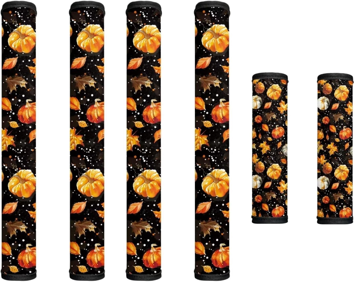 JJEAN-Pumpkin Refrigerator Door Handle Covers Maple Leaf Fridge Handle Covers Washable Handmade Decor Protector for Ovens Dishwashers, Thanksgiving Day Kitchen Decor