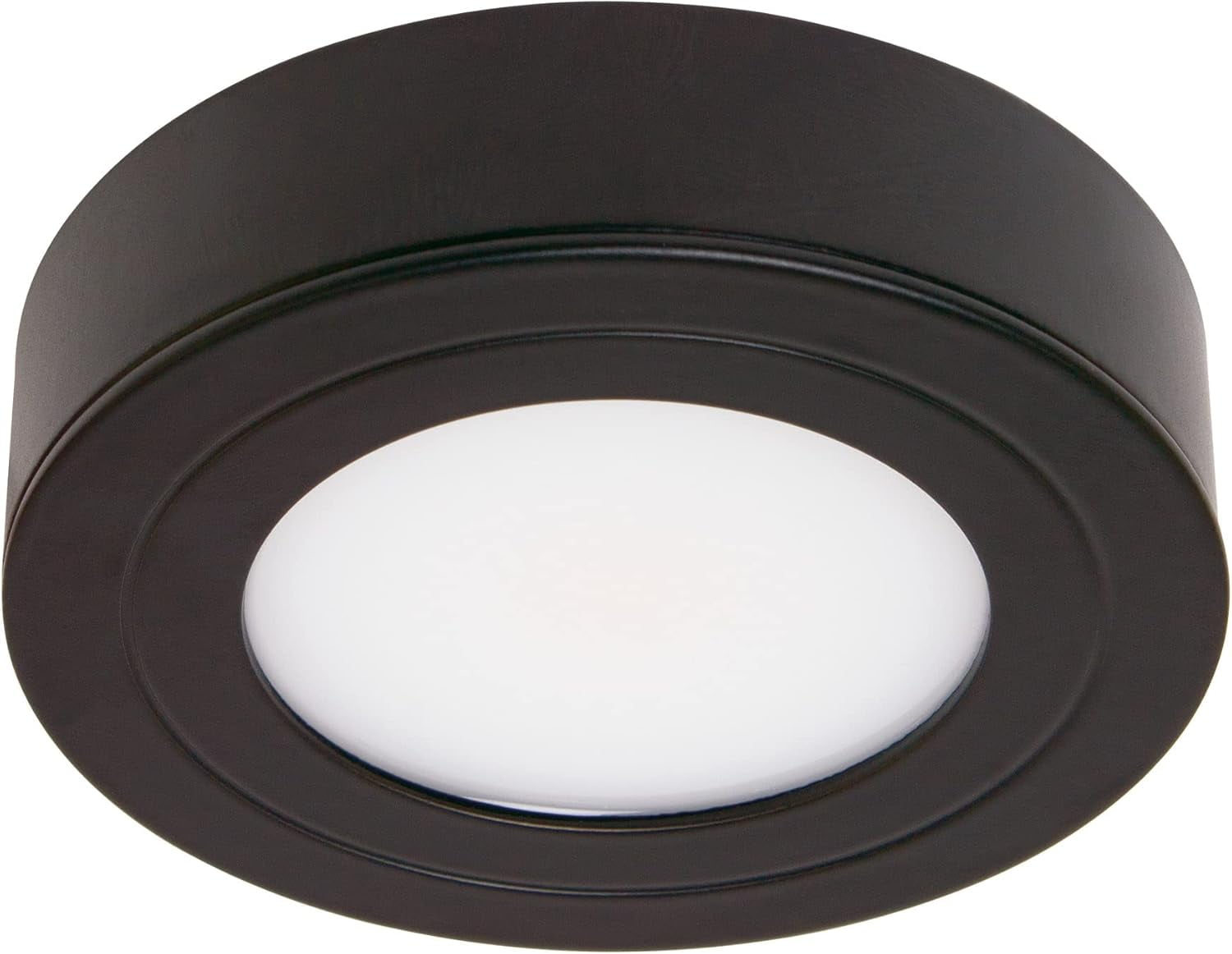 JJEAN-PureVue Dimmable LED Puck Light, Daylight 5000K, Black 253413