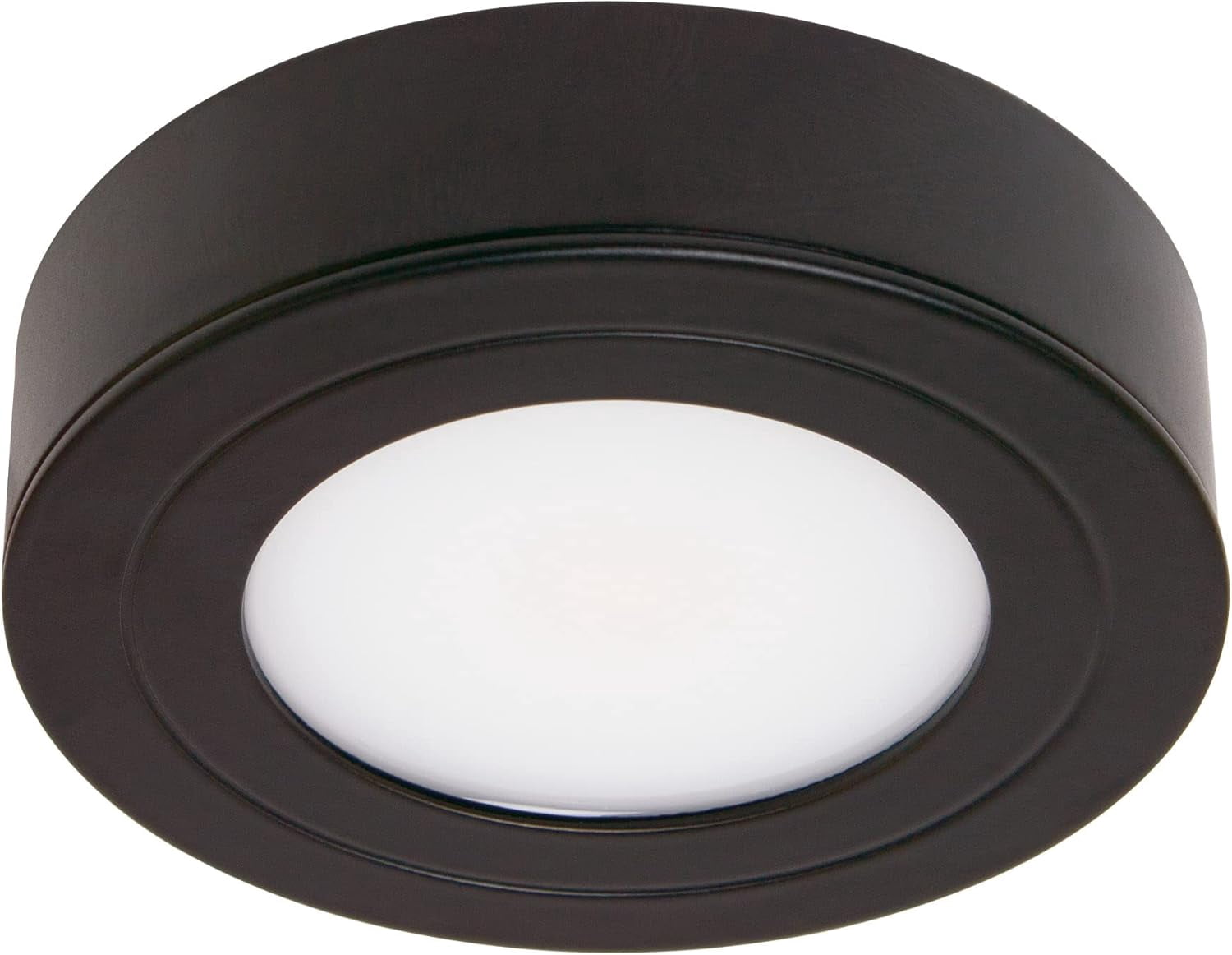JJEAN-PureVue Dimmable LED Undercabinet Puck Light, CCT 2700K - 5000K, Black 273413