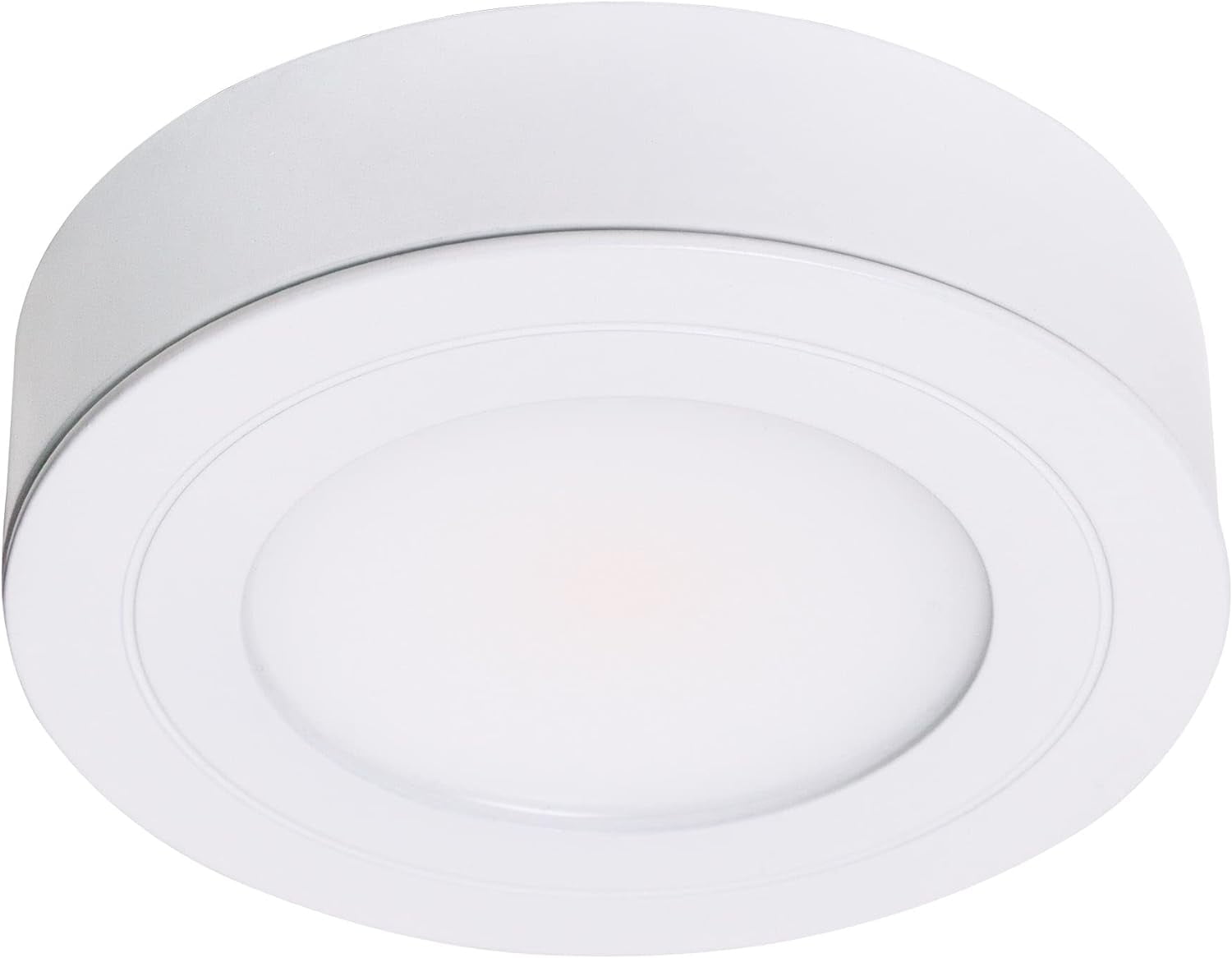 JJEAN-PureVue Dimmable LED Undercabinet Puck Light, CCT 2700K - 5000K, White 273412