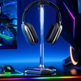 thumbnail image 1 of JJEAN-RGB Headphone Stand with 2 USB Ports & Extension Cord, Gaming Headset Holder for Desktop, PC Gaming Accessories, Gifts for Teen Boys, Men, Boyfriend, Gaming Setup Organizer, 1 of 2