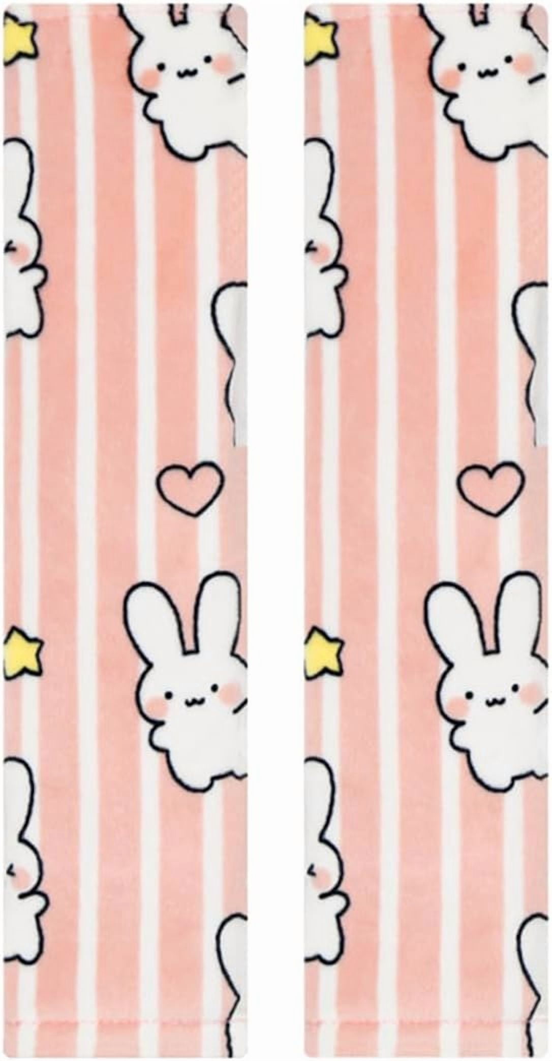 JJEAN-Refrigerator Door Handle Covers Washable Keep Appliance Clean for Fridge Microwave Stove Oven Catch All Stains Dust Dirty Fingerprint, Removable Refrigerator Handle Covers Set of 2 (Pink Rabbit