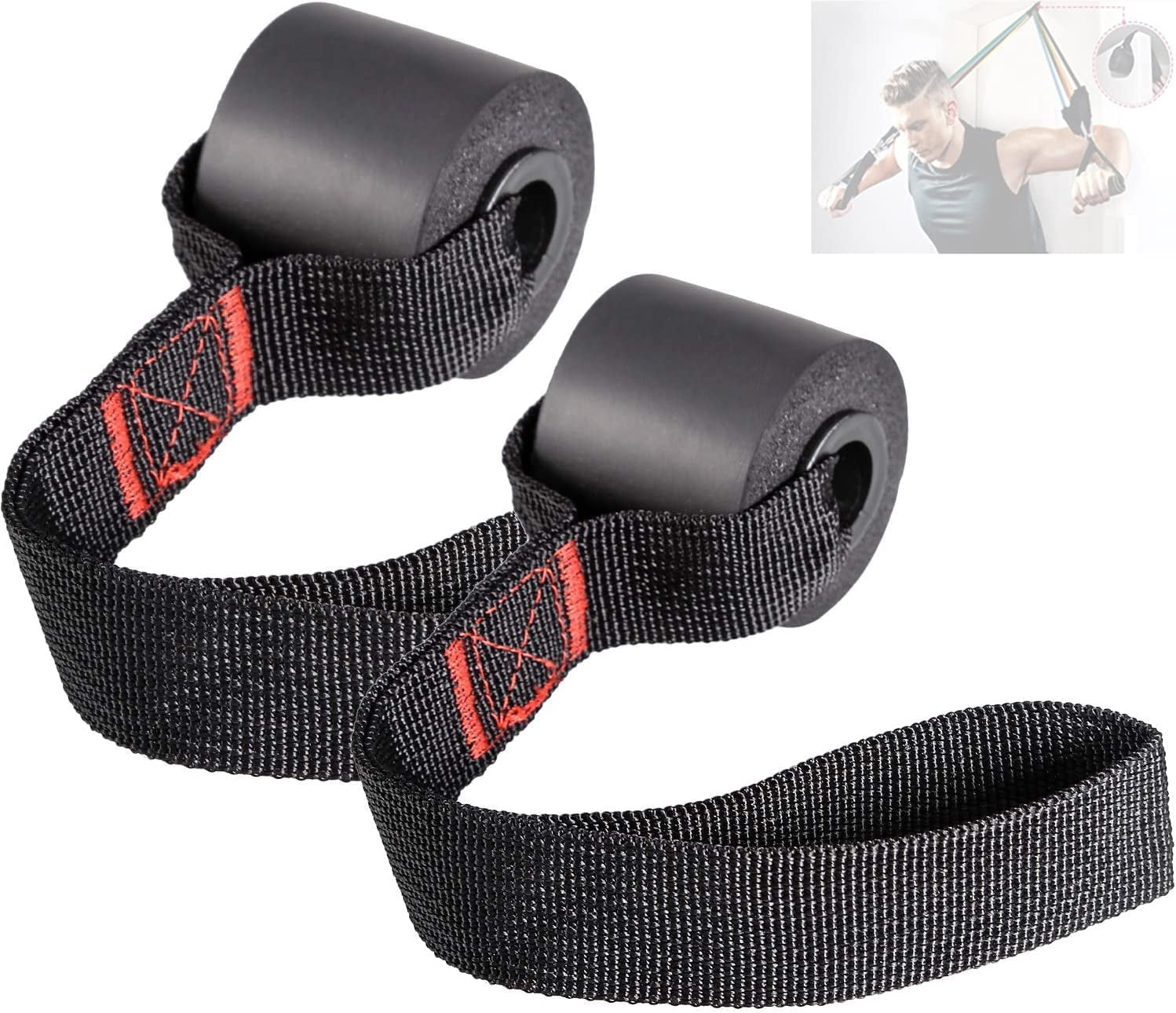 JJEAN-Resistance Bands Door Anchor Attachment, Secure Door Anchor Heavy Duty Door Anchor for Resistance Bands, Door Jamb Anchor for Fitness Workout Band