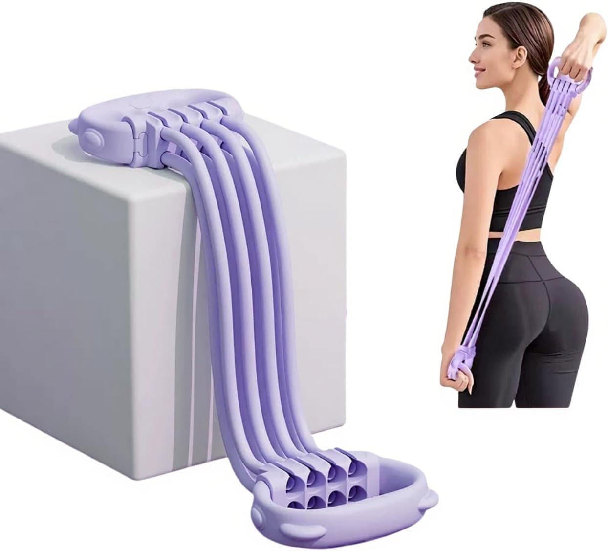 JJEAN-Resistance Bands with Handles - 8 Tube Adjustable Figure 8 Exercise Bands Set for Women & Men, Heavy Duty Workout Bands for Home Gym, Physical Therapy, Strength Training & Full Body Fitness