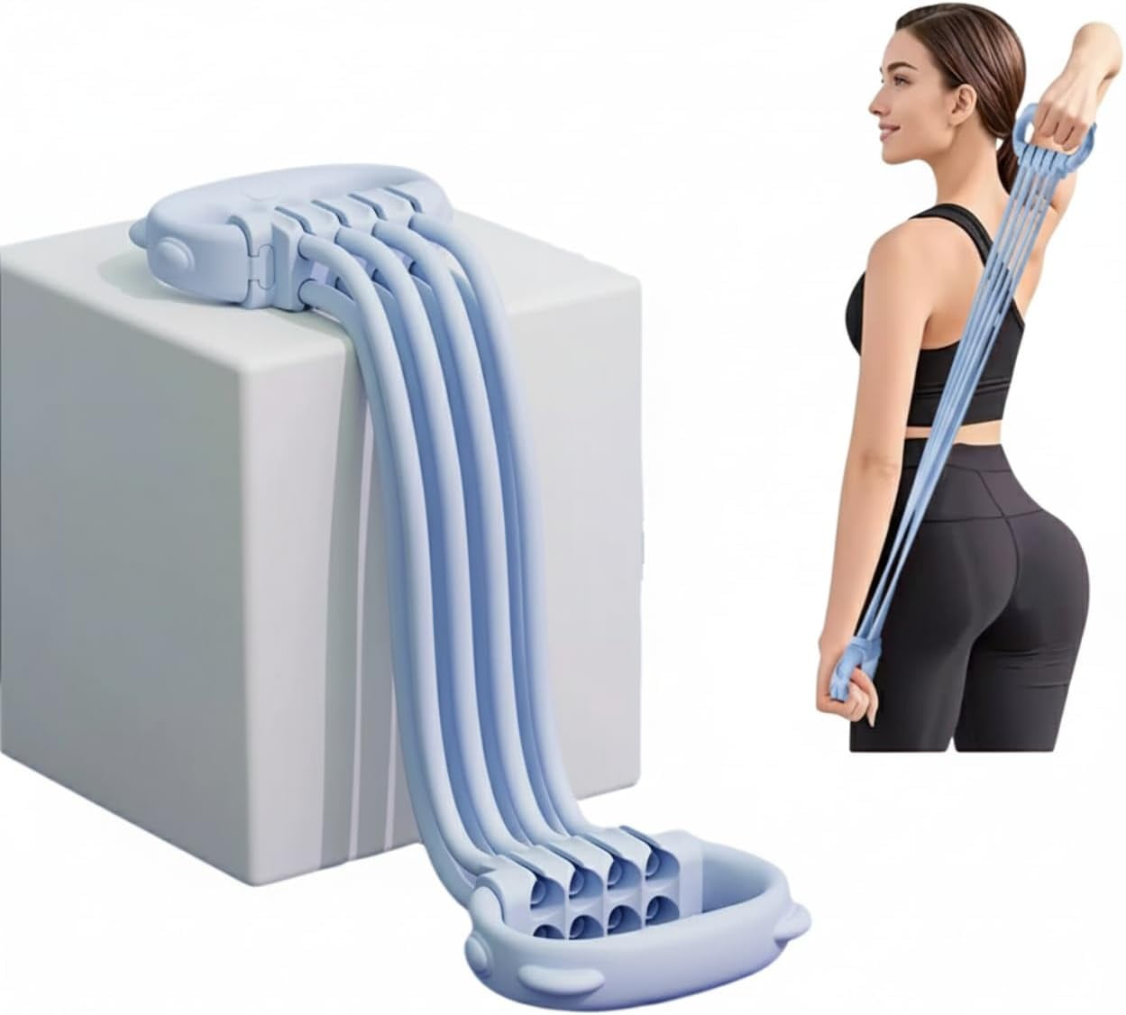 JJEAN-Resistance Bands with Handles - 8 Tube Adjustable Figure 8 Exercise Bands Set for Women & Men, Heavy Duty Workout Bands for Home Gym, Physical Therapy, Strength Training & Full Body Fitness