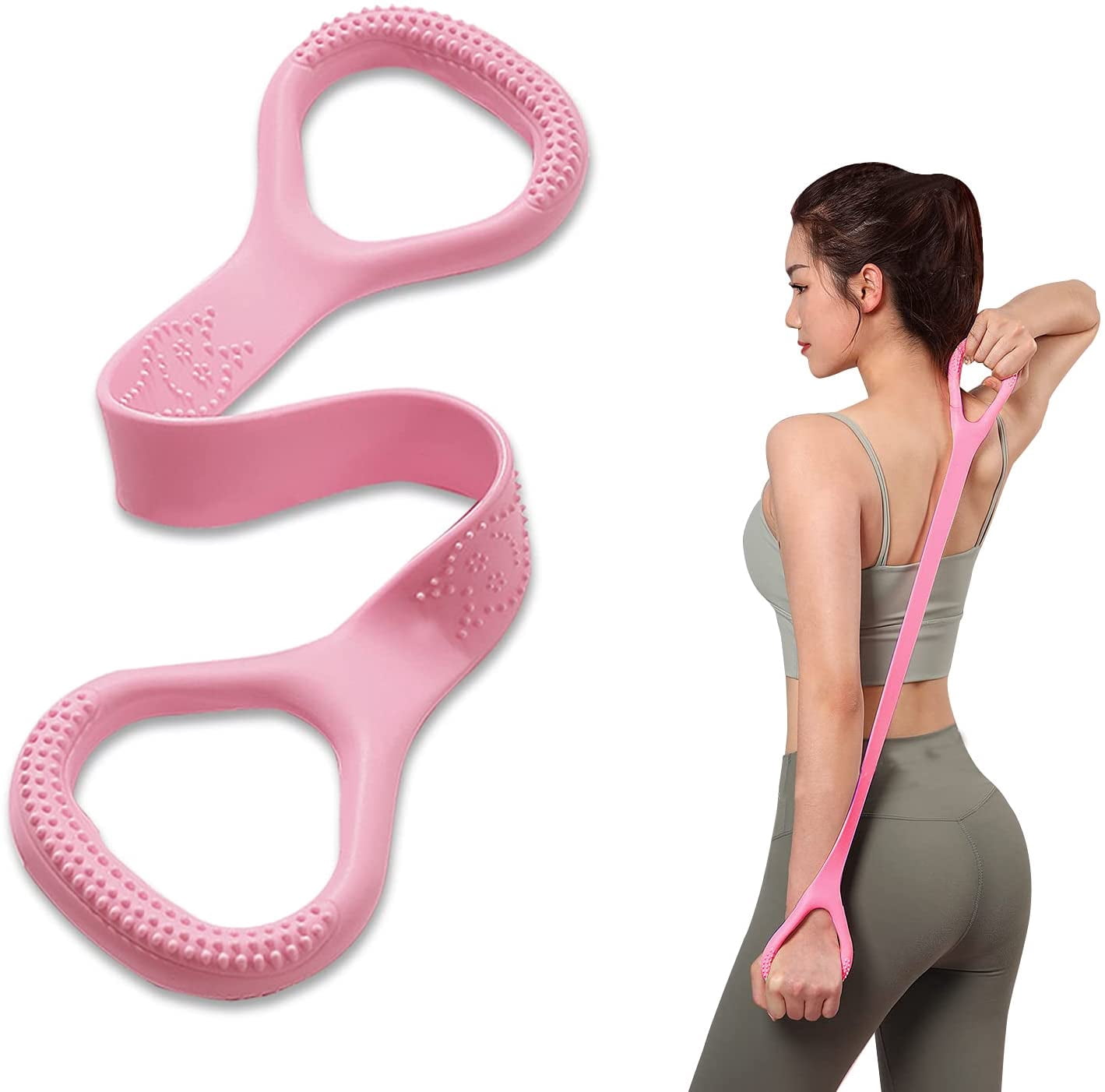 JJEAN-Resistance Bands,Professional Exercise Bands Long Natural Latex Elastic Bands, Perfect for Strength Training,Physical Therapy,Yoga,Pilates,Stretching