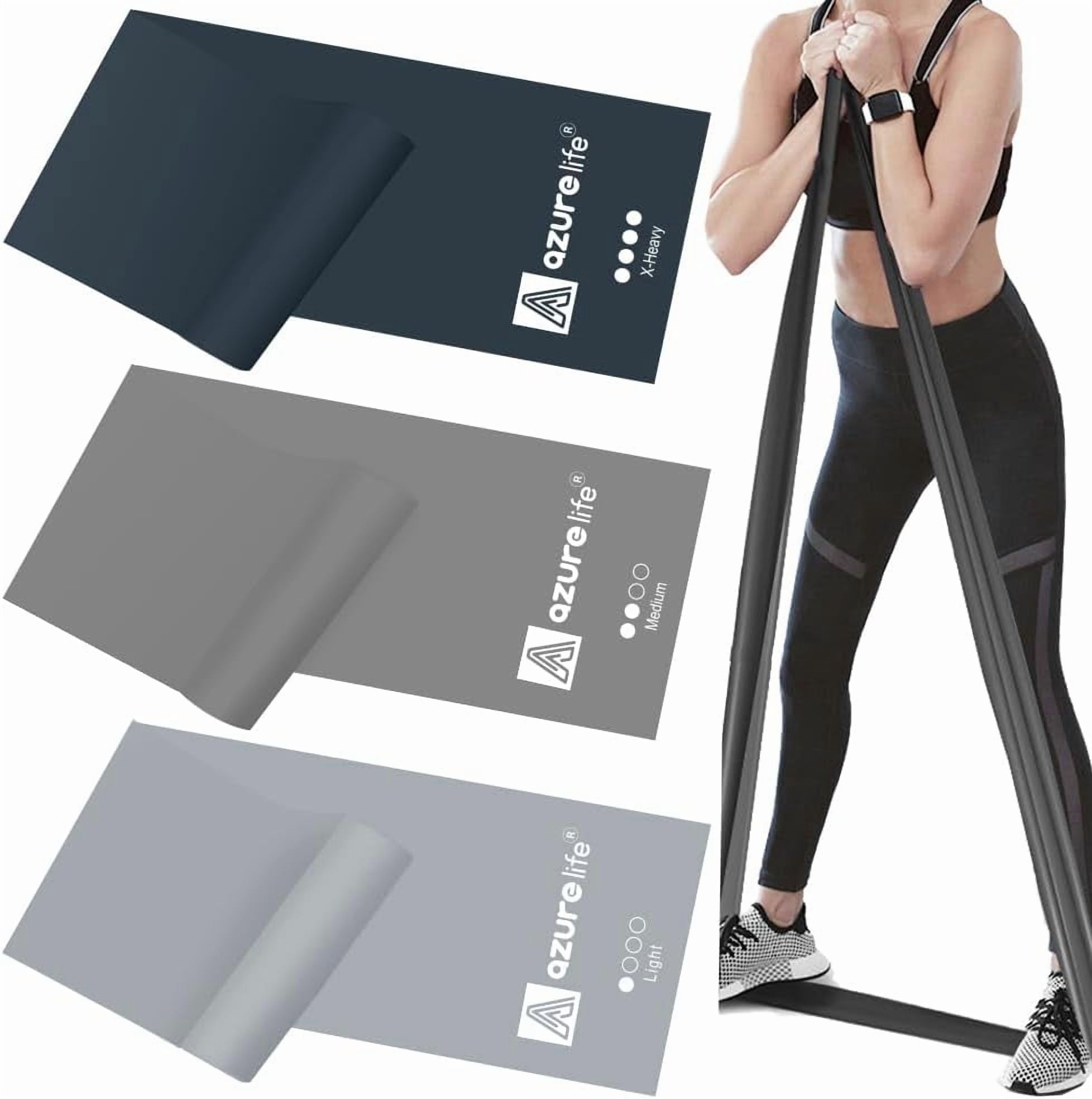 JJEAN-Resistance Bands,Professional Long Non-Latex Elastic Stretch Bands,Exercise Bands for Physical Therapy, Yoga, Pilates, Rehab, at-Home or The Gym Workouts, Strength Training