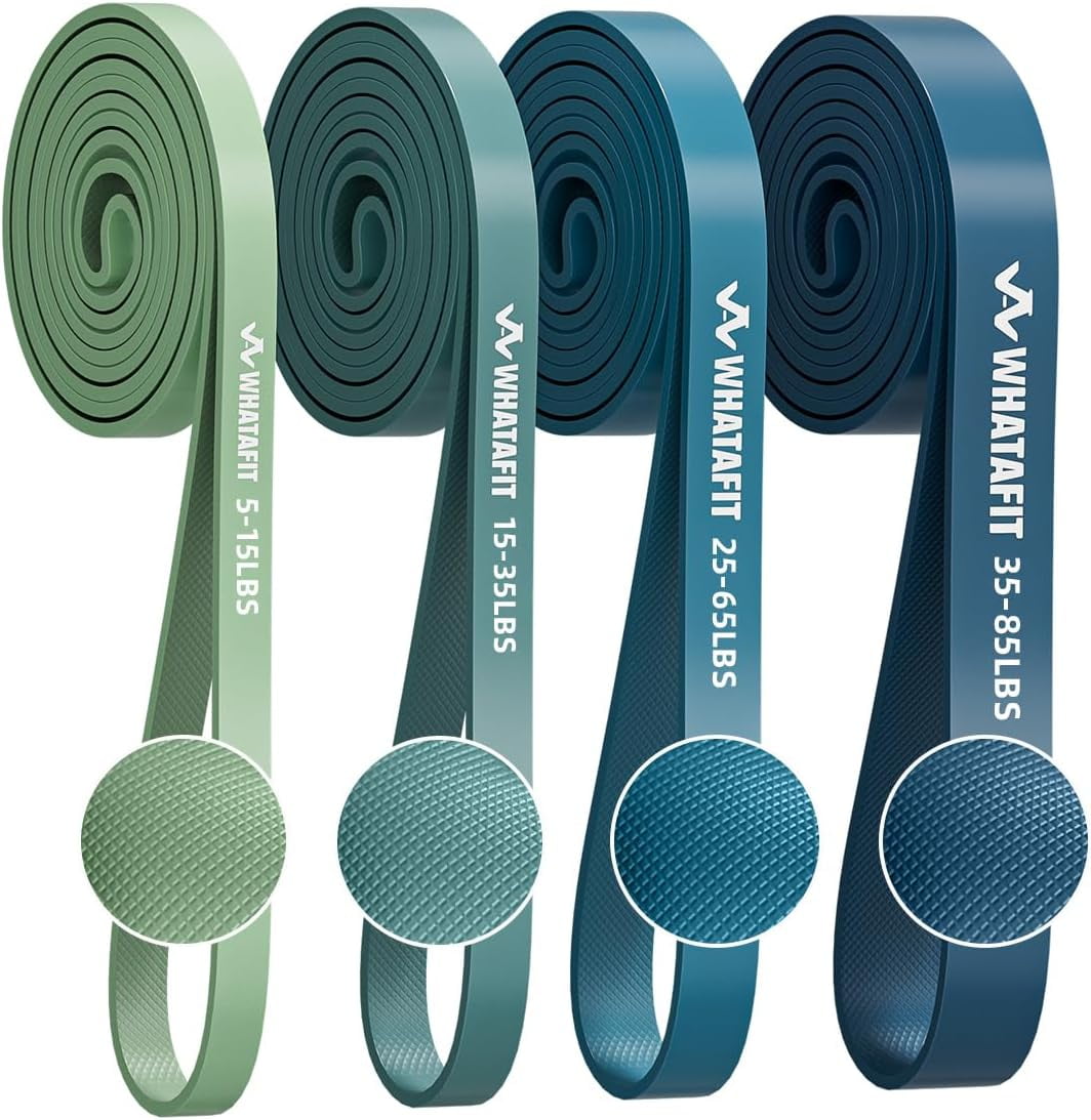 JJEAN-Resistance Bands,Pull Up Assist Bands Set with Handles, Exercise & Workout Bands with Door Anchor for Men & Women – Home Fitness Equipment for Strength Training, Stretching