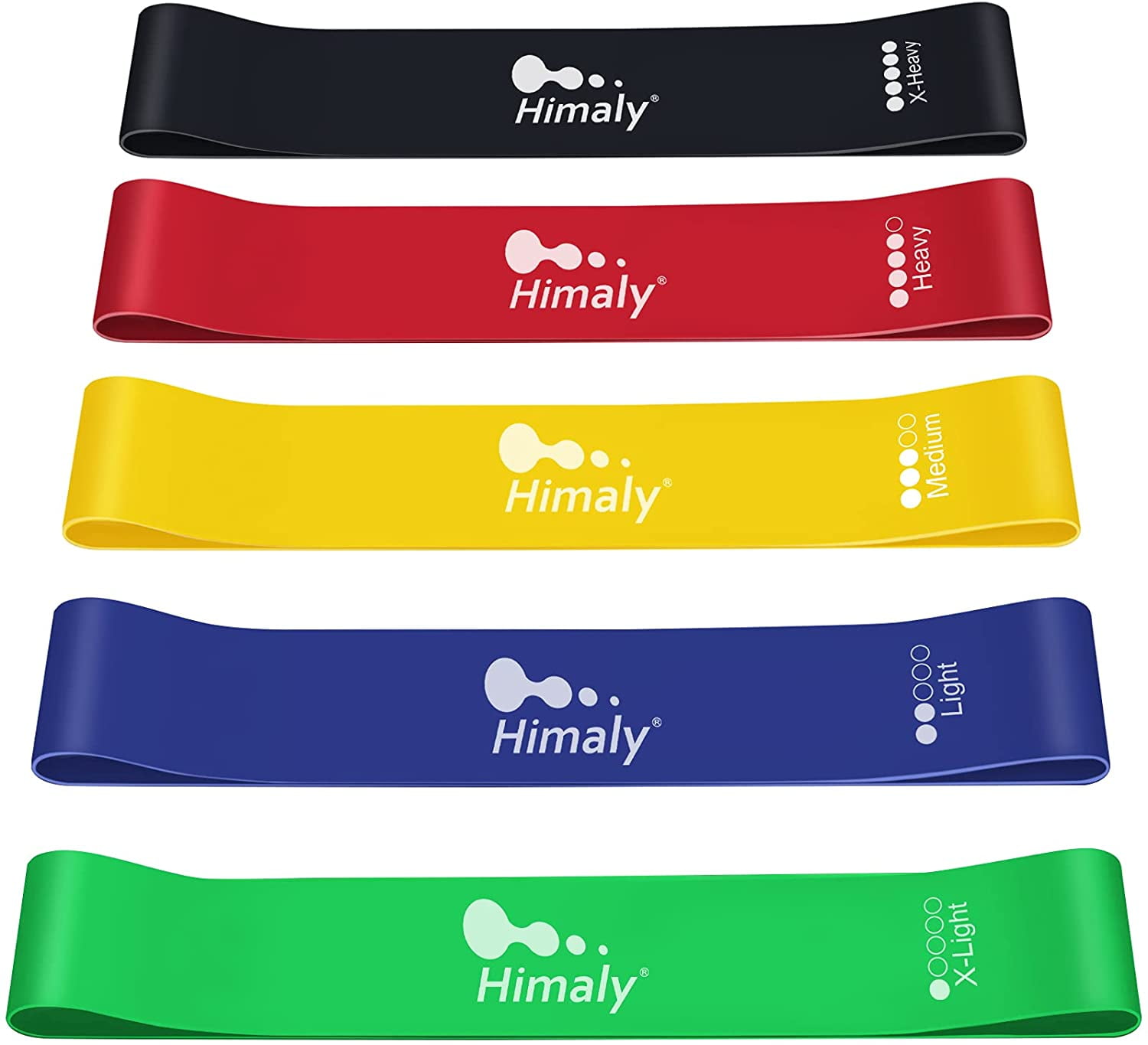 JJEAN-Resistance Bands Set, Himaly Exercise Bands Strength Training Fitness Bands Workout Elastic Bands with Legs Ankle Straps, Door Anchor, Handles & Carry Bag for Home Outdoor Workouts
